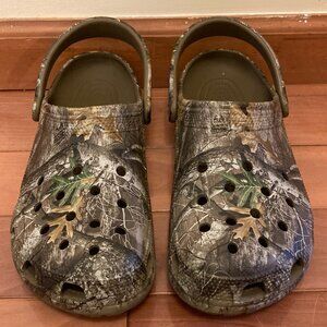 Crocs Unisex Realtree Camo Clog Walnut 10 Men 12 Women Great Condition